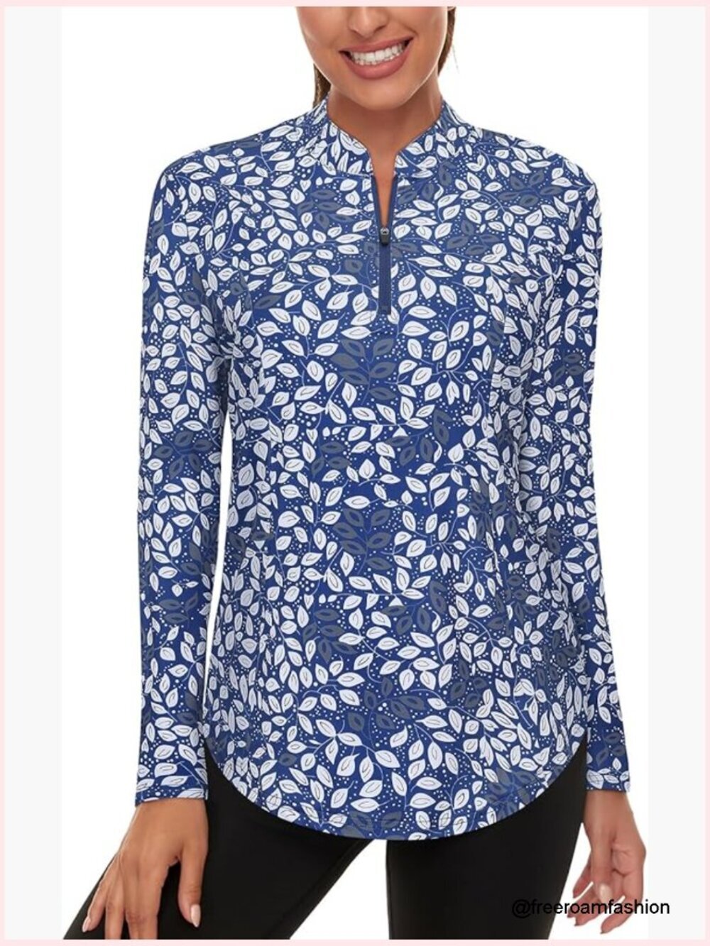 1/4 Zip Sun Protection Quick Dry Golf Tennis Athletic Top